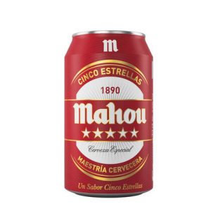 Cerveza Mahou 5 Estrellas lata 330 ml