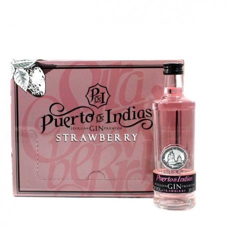 Pack 6 PUERTO DE INDIAS Strawberry ginebra rosa original 700 ml